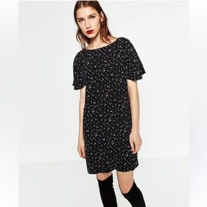 Zara Black Flutter Sleeve Sheath Dress: Eligible 3/$25